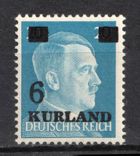 1945 6pf on 20pf Kurland, German Occupation, Germany (Mi. 3 III Signed, CV $120, MNH)