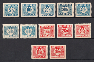 1939-43 Slovakia (Mi. 1 - 12, Full Set, CV $160)