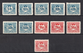1940-41 Slovakia (Mi. 13 - 23, Full Set, CV $40, MNH)