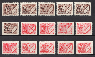 1942 Slovakia (Mi. 24 - 38, Full Set, CV $30)