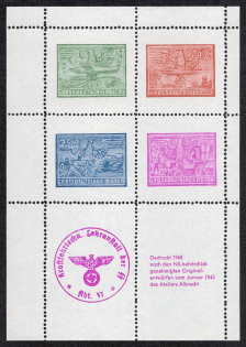 1945 'Die Welt Sieht auf Berlin' ('the World Looks to Berlin') Germany Propaganda, New Print Full Sheet 'Atelier Albrecht' 1968