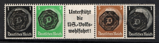 1945 Lobau, Local Post, Germany (Se-tenant, MI. E I, CV $1,100)