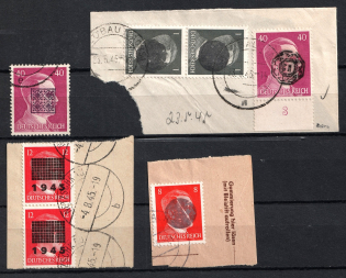 1945 Local Post, Germany, Group (Signed, Canceled)