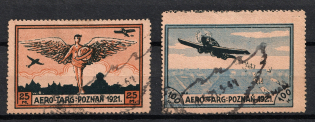 1921 Poznan Airline Society Aerotarg, Poland (Full Set, Special Cancelation POZNAN)