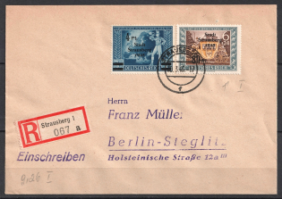 1946 Strausberg, Local Post, Germany, Registered Cover, Strausberg - Berlin (Mi. 9, 26, Signed, CV $30)