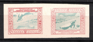 10k Ladies Clothing Circle for the Wounded, Russia, Pair (Tete-beche, MNH)