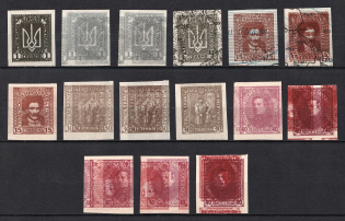 1920 Ukrainian People's Republic (Proofs, Print on Polish Map, MNH)