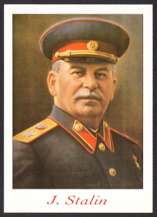 Illustrated postcard, Stalin