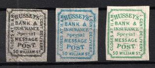 Hussey's Bank & Insurance Special Messege Post, United States, Local Issue