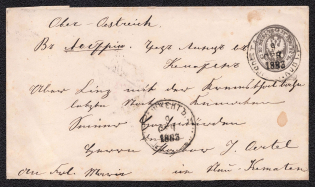 1881 Letter from Tashkent via Moscow to Austria, Mi U26, rare distance