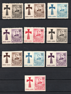 1945 Symon Petliura, Ukraine, Underground Post (Perf+Imperf, Full Sets)