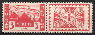 1946 Rimini, Dispalced Persons, Ukraine Camp Post, Strip (Full Set)