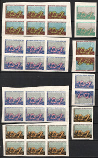 1958 USSR Prison of the Peoples Ukraine, Underground Post, Pairs, Blocks (Imperf, MNH)