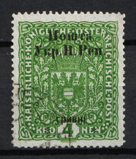 1919 4 hrn Stanislav, West Ukrainian People's Republic (Signed, Canceled, CV $60)