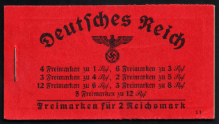 1940 Booklet with stamps of Third Reich, Germany in Excellent Condition (Mi. MH 39.1, CV $330)
