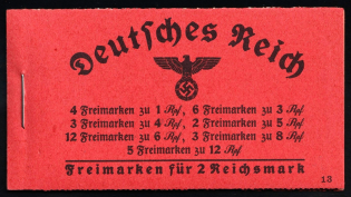 1940 Booklet with stamps of Third Reich, Germany in Excellent Condition (Mi. MH 39.3, CV $590)