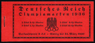 1936 Booklet with stamps of Third Reich, Germany in Excellent Condition (Mi. MH 42.1, CV $260)