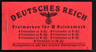 1941 Booklet with stamps of Third Reich, Germany in Excellent Condition (Mi. MH 48.3, CV $210)