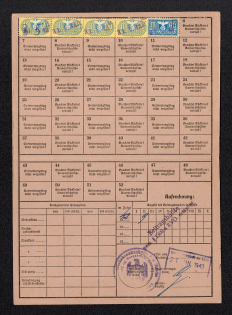 1942-51 Disability Insurance Receipt Card, Germany