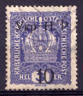 1918 10/3h Kolomyia, West Ukrainian People's Republic (Canceled, CV $90)