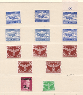 1942-44 Germany Reich Feldpost Group (2 Scans, Full Sets, MNH)