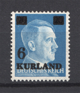 1945 Germany Occupation of Kurland 6 on 20 Pf (Signed, MNH)