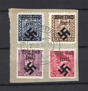 1939 Bohemia and Moravia (CV $140, Cancellation Moravska Ostrava)