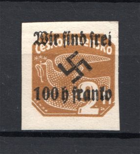 1938 Germany Occupation of Rumburg Sudetenland 2 H (Signed, MNH)