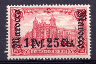 1905 1.25 Pes, German Offices in Morocco, Germany (Mi. 30)