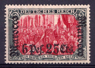 1906-1911 6.25 Pes, German Offices in Morocco, Germany (Mi. 45, CV $180)