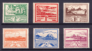 1943 Jersey, German Occupation, Germany (Mi. 3 - 8, Full Set, CV $80)