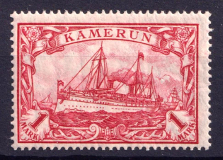 1905-1919 1M Cameroon, German Colonies, Kaiser’s Yacht, Germany (Mi. 24)