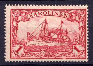 1900 1M Caroline Islands, German Colonies, Kaiser’s Yacht, Germany (Mi. 16)