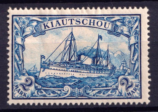 1901 2M Kiautschou, German Colonies, Kaiser’s Yacht, Germany (Mi. 15, CV $110)