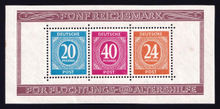 1946 Allied Zone of Occupation, Germany, Souvenir Sheet (Mi. Bl. 12 A, CV $80, MNH)