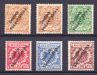 1898-1899 South West Africa, German Colonies, Germany (Shades)