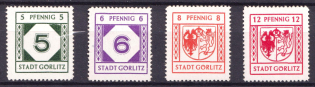 1945 Gorlitz, Germany Local Post (Mi. 9 - 12, Full Set, CV $20, MNH)