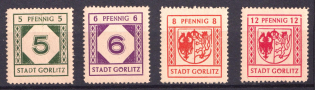 1945 Gorlitz, Germany Local Post (Mi. 13 - 16, Full Set, CV $20, MNH)