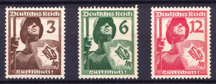 1937 Third Reich, Germany (Mi. 643 - 645, Full Set, CV $20, MNH)