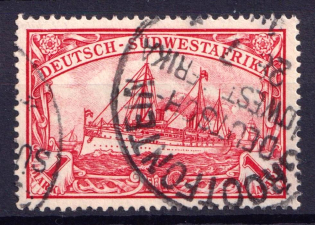 1901 1M South West Africa, German Colonies, Kaiser’s Yacht, Germany (Canceled, CV $45)