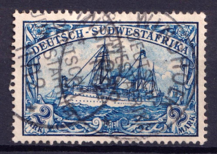 1901 2M South West Africa, German Colonies, Kaiser’s Yacht, Germany (Canceled, CV $55)