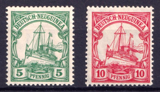 1914-1919 New Guinea, German Colonies, Kaiser’s Yacht, Germany (Mi. 21 - 22)