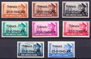 1942 Tobruk, Italy, Germany, WWII Occupation, Overprint ' Tobruch 21-6-1942-XX' (Full Set)