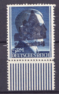 1945 5m Schwarzenberg (Saxony), Soviet Russian Zone of Occupation, Germany Local Post (Rare, High CV, Signed, MNH)