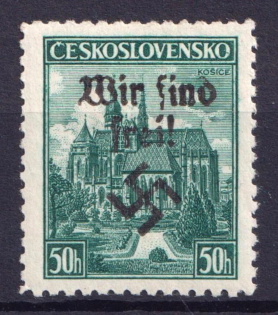 1938 50h Occupation of Rumburg Sudetenland, Germany (Mi. 52, MNH)