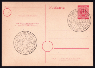 1947 12pf Allied Zone of Occupation, Postcard, Germany, Special Cancelation Oldenburg