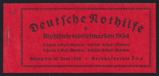 1934 Booklet with stamps of Third Reich, Germany in Excellent Condition (Mi. MH 40, CV $520)