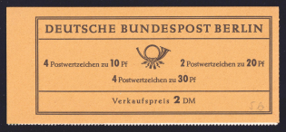 1966 Booklet with stamps of West Berlin, Germany in Excellent Condition (Mi. MH 5b)