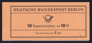 1962 Booklet with stamps of West Berlin, Germany in Excellent Condition (Mi. MH 3a, CV $30)