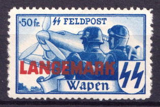 Belgian Flemish Legion, Germany (Unissued Stamp, Signed, Mi. XX A, CV $230)